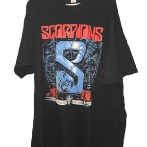 Scorpions Band Graphic T-Shirt 2XL Black Cotton